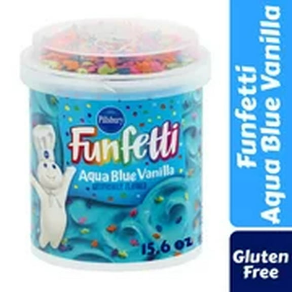 Pillsbury Funfetti Aqua Blue Vanilla Frosting (Pack of 14)