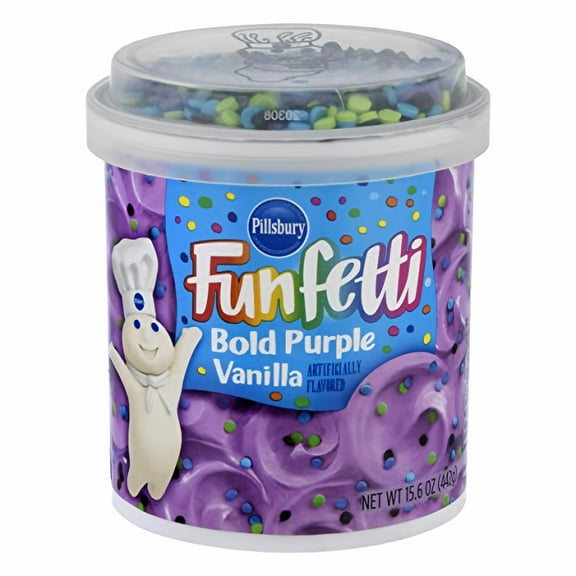 Pillsbury Funfetti Bold Purple Vanilla Frosting (Pack of 48)