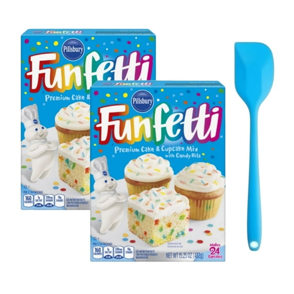 Pillsbury Funfetti Cake Mix with Candy Bits, 15.25 oz Box (2 pack)