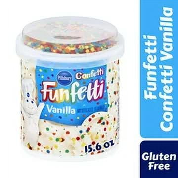 Pillsbury Funfetti Confetti Vanilla Frosting (Pack of 32)