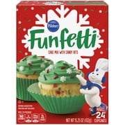 Pillsbury Funfetti Holiday Cake Mix with Candy Bits, 15.25 Oz Box