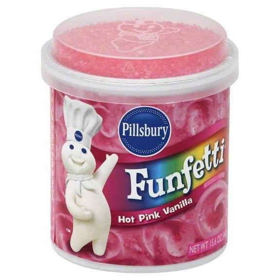 Pillsbury Funfetti Hot Pink Vanilla Frosting, 15.6-Ounce