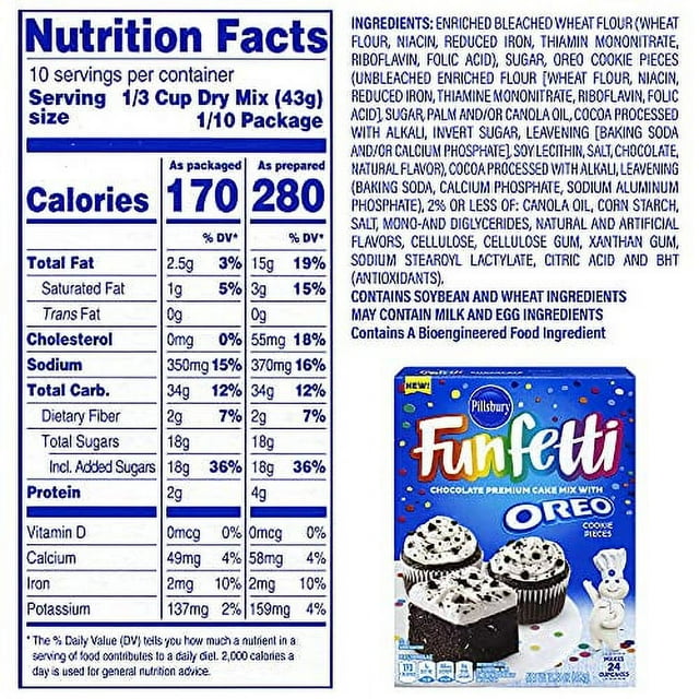 Pillsbury Funfetti Oreo Cake Mix, Brownie Mix, and Frosting Variety
