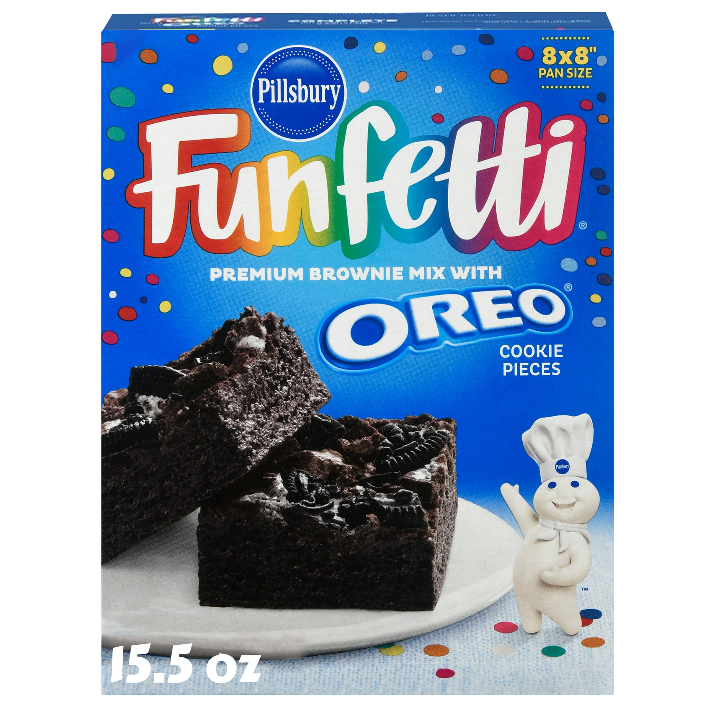 Pillsbury Funfetti Premium Brownie Mix with OREO Cookie Pieces, 15.5 Oz