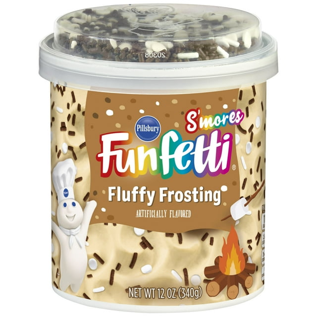 Pillsbury Funfetti S'mores Fluffy Graham Flavored Frosting, 12 Oz Tub ...