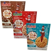 Pillsbury Funfetti Santaverse The Elf on the Shelf Cookie Mix - 3 Pack - Hot Cocoa, Snickerdoodle, Sugar Cookie with Peppermint Candy Cane Bits