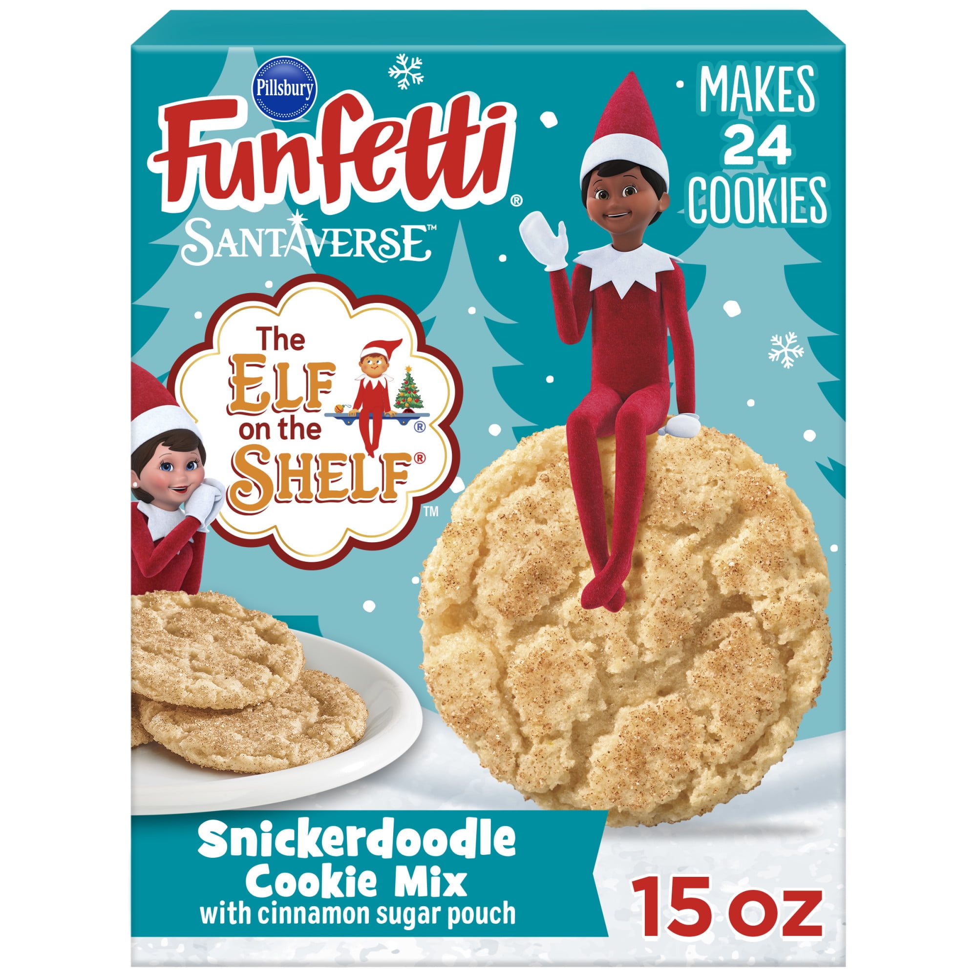Pillsbury Funfetti The Elf on the Shelf Snickerdoodle Cookie Mix, 15 oz Box