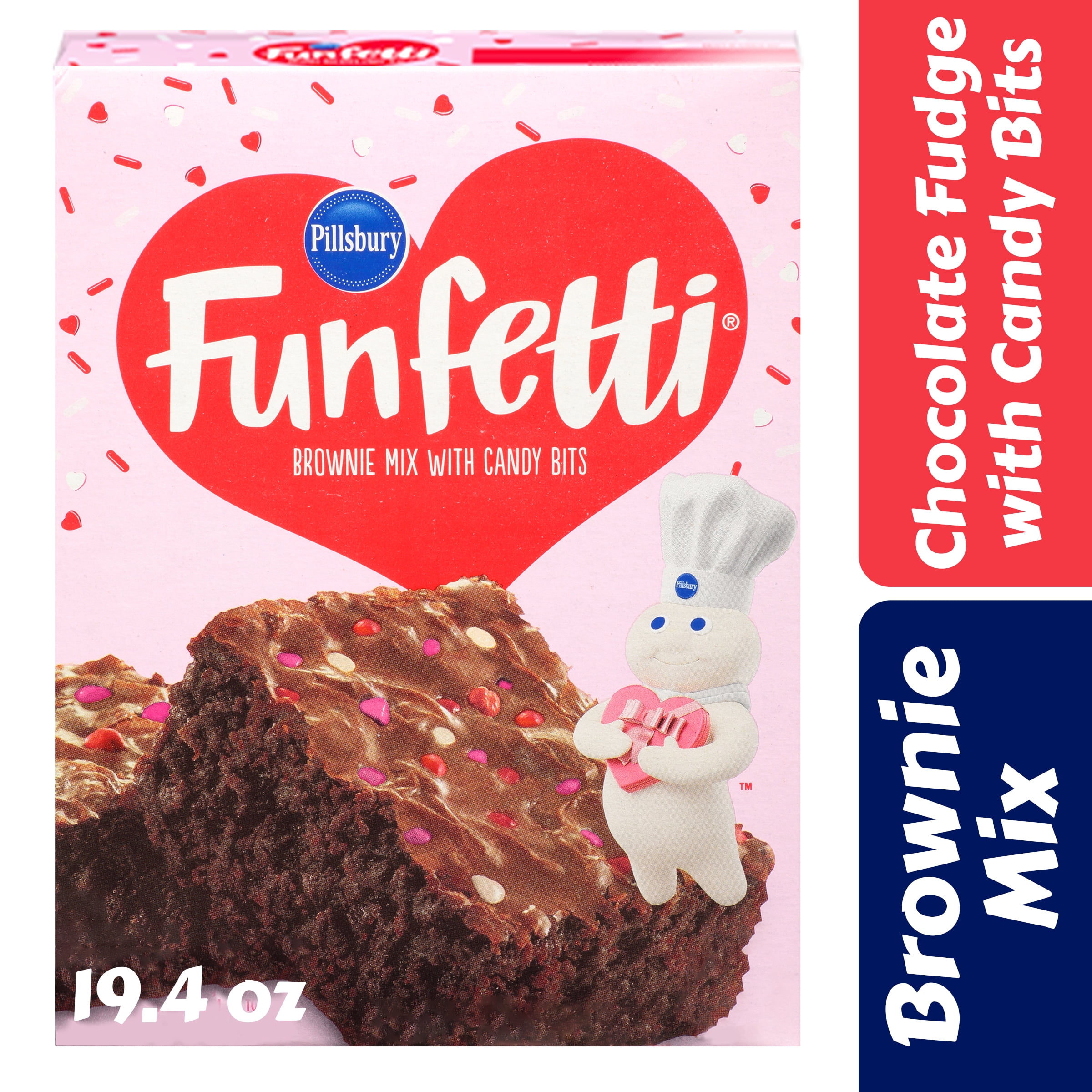 Pillsbury Funfetti Valentine's Day Chocolate Fudge Brownie Mix with