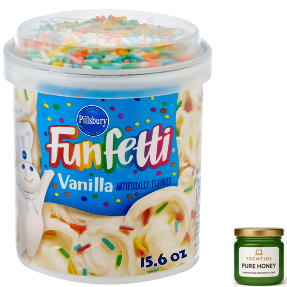 Pillsbury Funfetti Vanilla Frosting, 15.6 oz