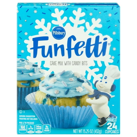 Pillsbury Funfetti Winter Cake Mix with Candy Bits, 15.25 Oz Box