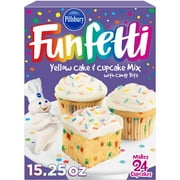 Pillsbury Funfetti Yellow Cake Mix with Candy Bits, 15.25 oz Box