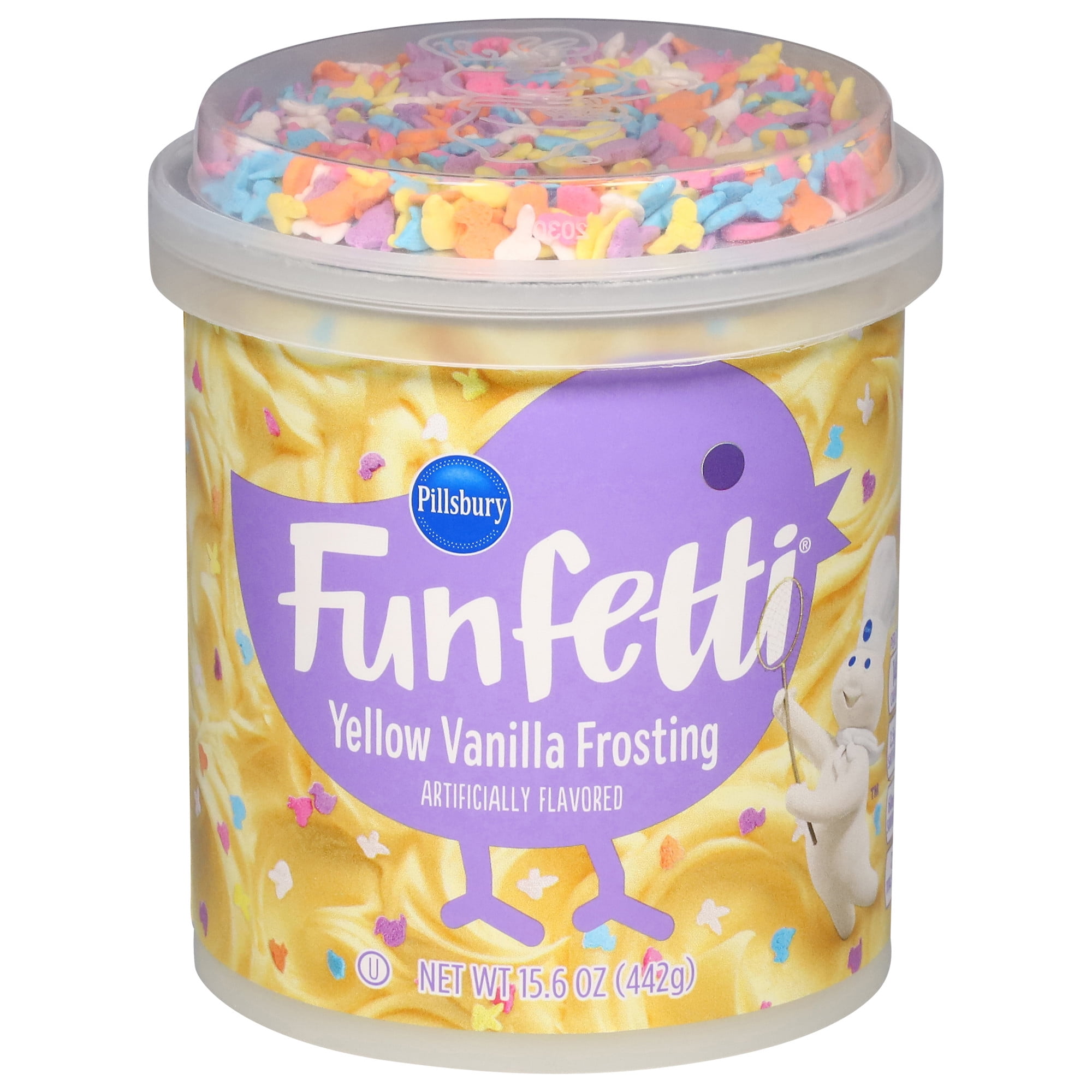 Pillsbury Funfetti Spring Vanilla Frosting, 15.6 oz Tub