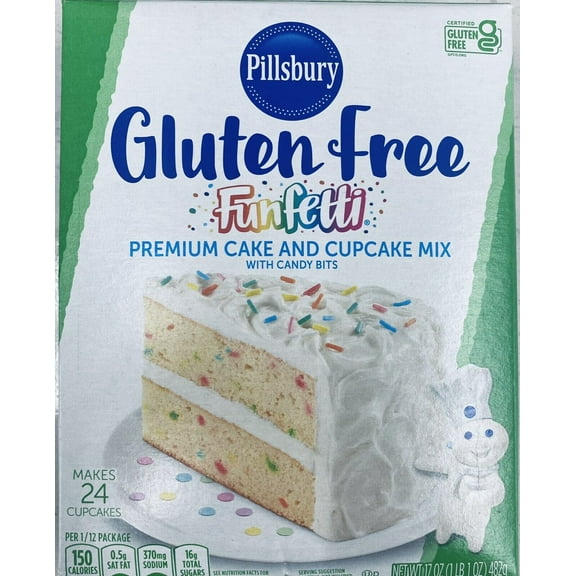Pillsbury GLUTEN FREE CAKE & CUPCAKE With Candy Bits Baking Mix 17 oz Box