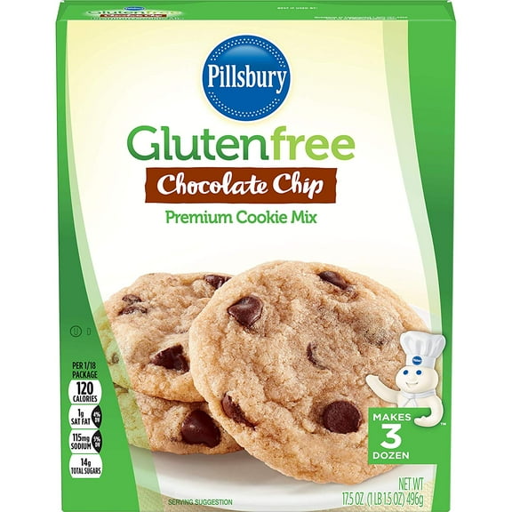 Pillsbury Gluten Free Chocolate Chip Cookie Mix, 17.5-Ounce