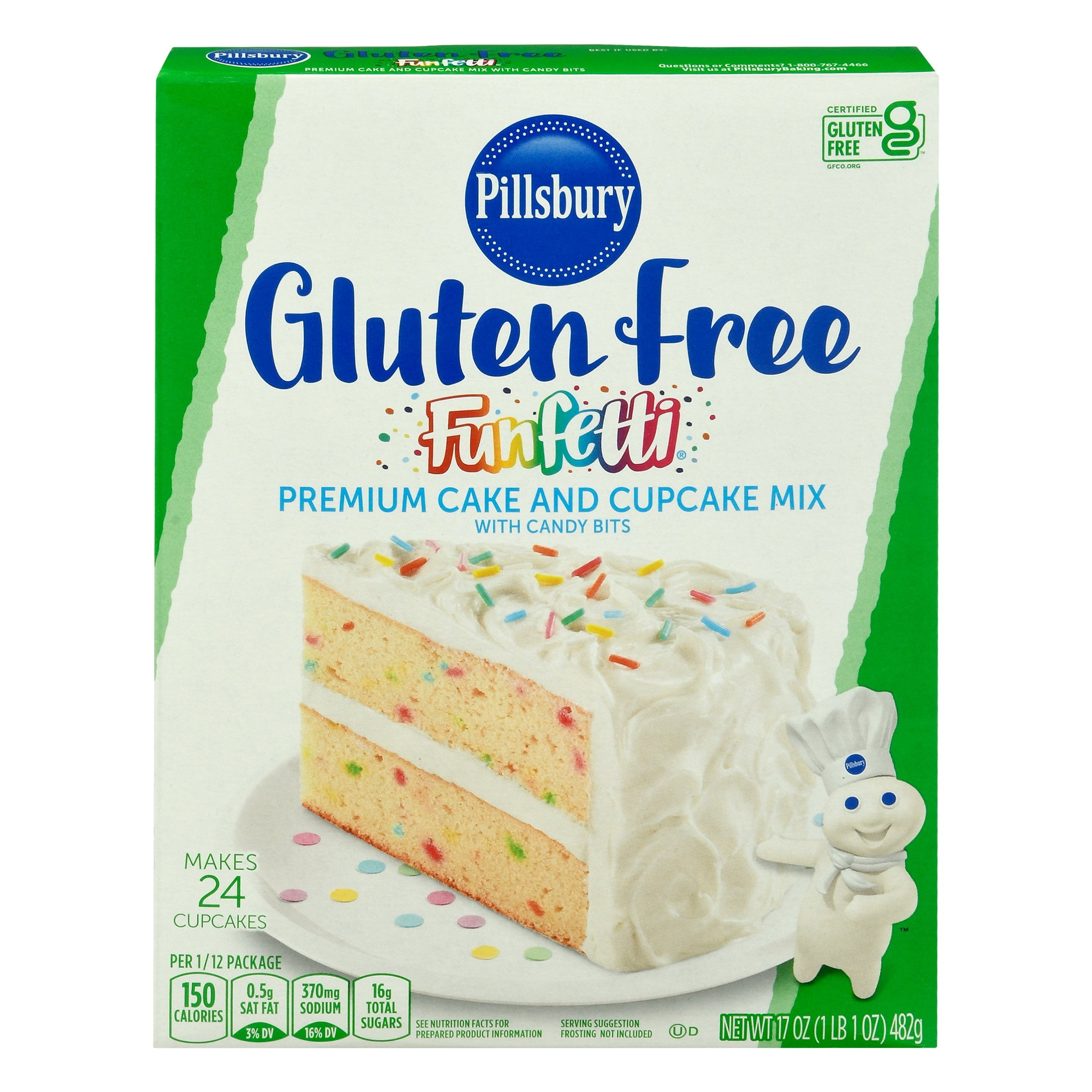 Pillsbury Gluten Free Funfetti Cake \u0026 Cupcake Mix - 17.00 oz