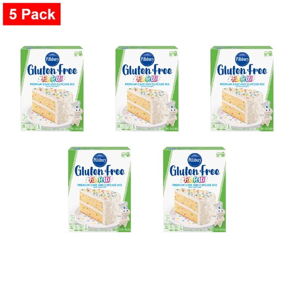 Pillsbury Gluten Free Funfetti Cake Mix with Candy Bits 17 oz - 5 Pack