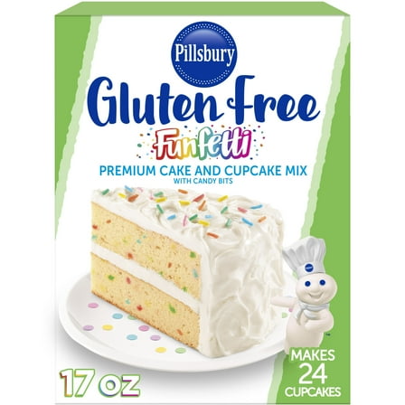 Pillsbury Gluten Free Funfetti Cake Mix with Candy Bits, 17 oz Box