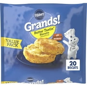 Pillsbury Grands! Butter Tastin' Frozen Biscuits, Value Pack, 20 ct., 41.6 oz.