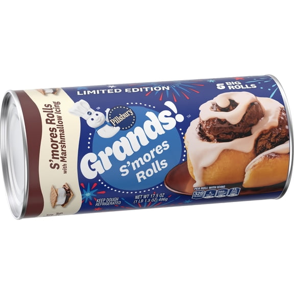 Pillsbury Grands! S'mores Rolls with Marshmallow Icing, Limited Edition, 17.5 oz