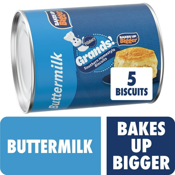 Pillsbury Grands! Southern Homestyle Buttermilk Biscuits, 5 Count, 10.2 oz