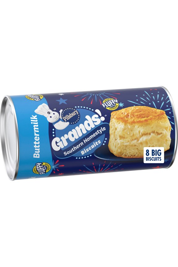 Grands Southern Homestyle Buttermilk Refrigerated Biscuit Dough, 8 Count, 16.3 oz