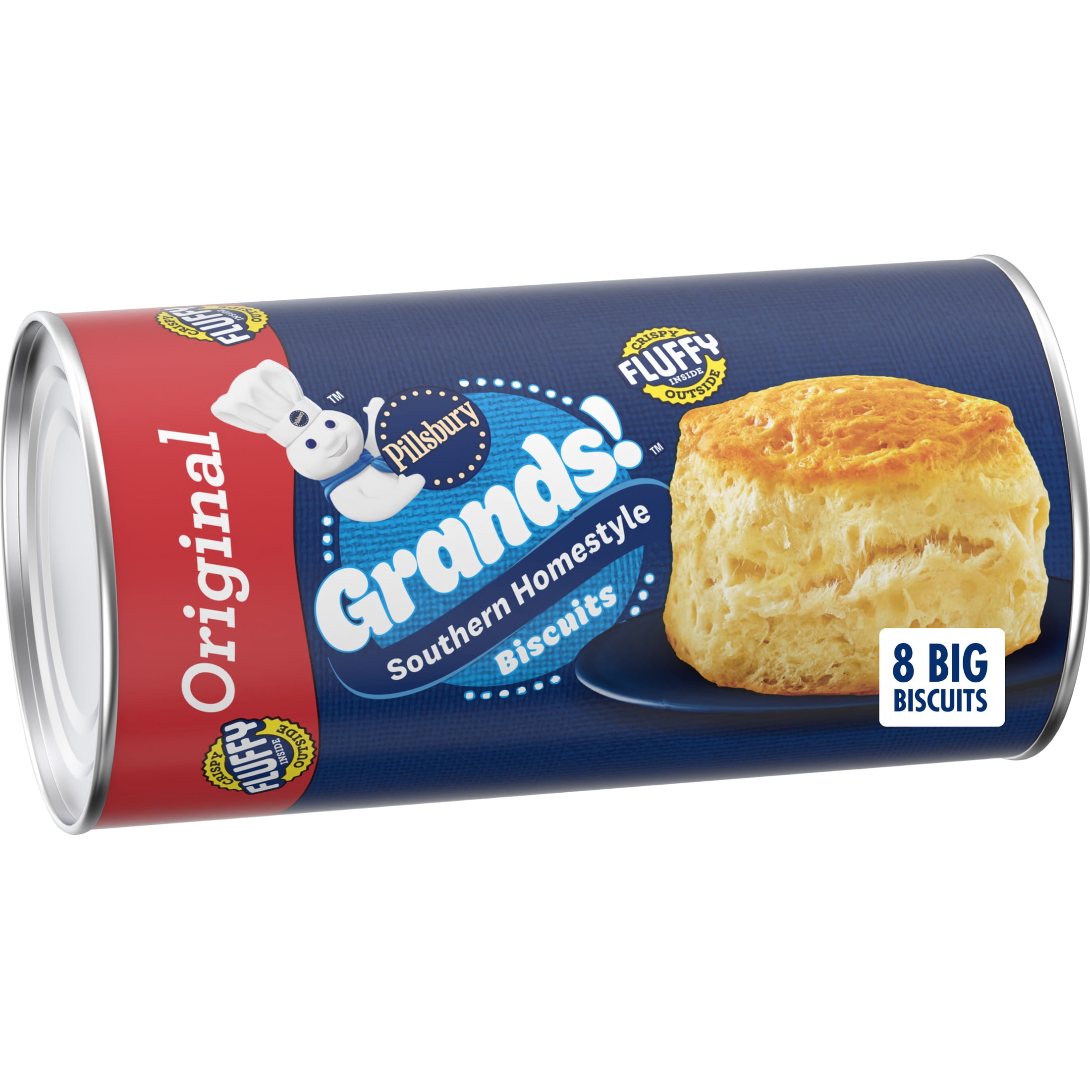 Pillsbury Grands Southern Homestyle Refrigerated Biscuits, Original, 8 Count, 16.3 oz