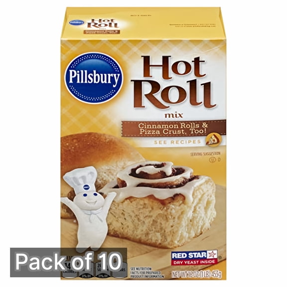 Pillsbury Hot Roll Mix, 16 oz Box (Pack of 10)