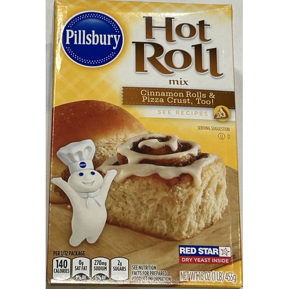 Pillsbury Hot Roll Mix, 16 oz Box (Pack of 8)