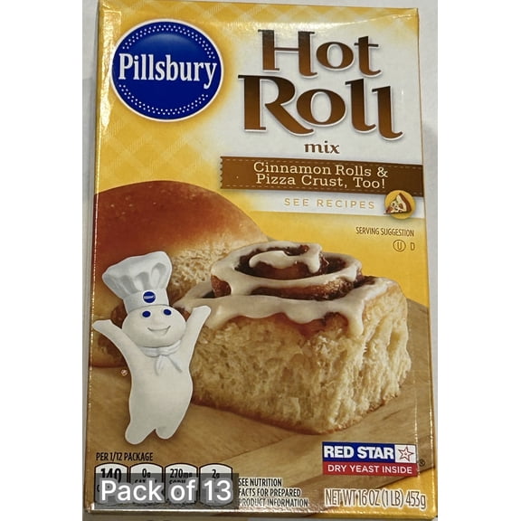 Pillsbury Hot Roll Mix, 16 oz Box (Pack of 13)