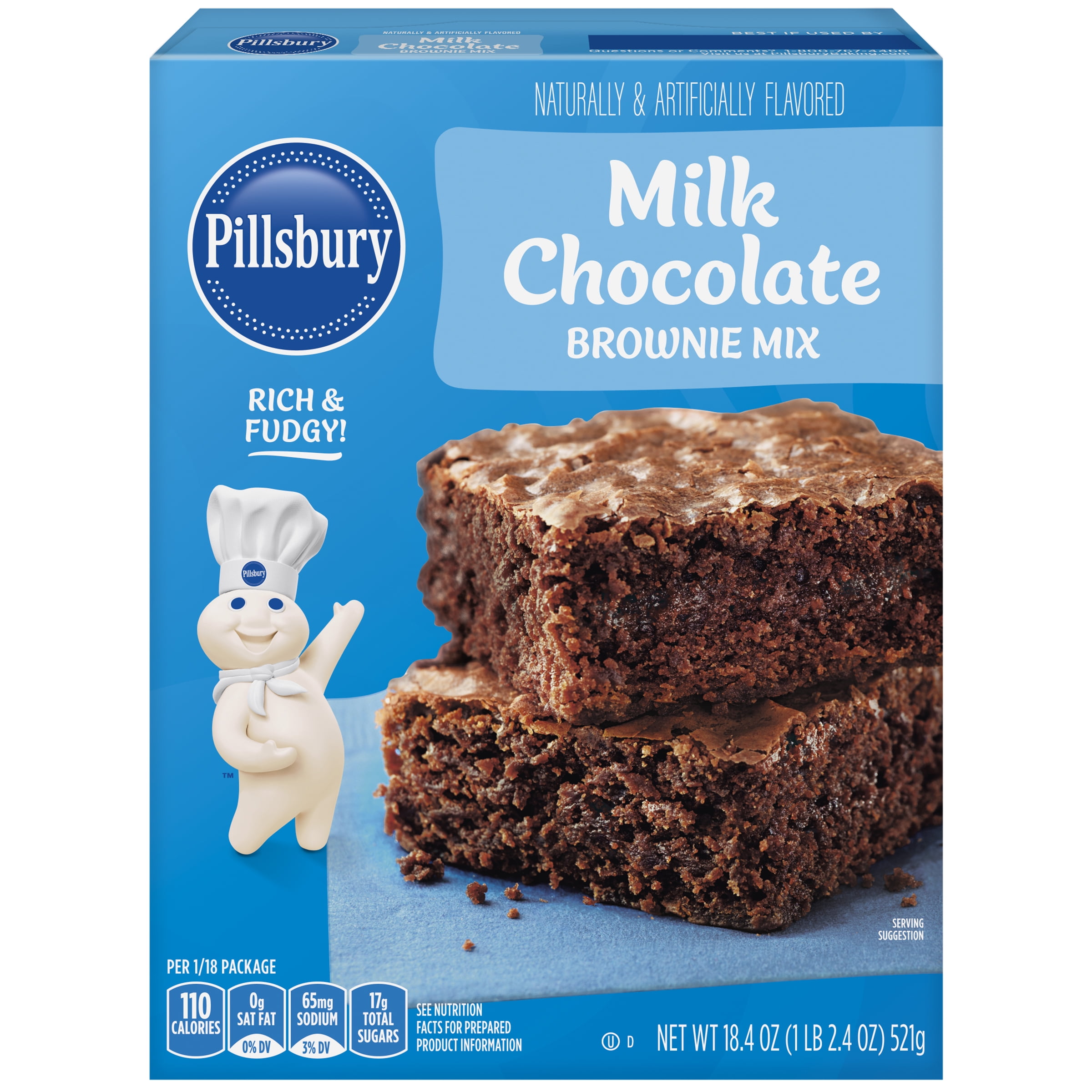 Pillsbury Milk Chocolate Brownie Mix, 18.4 Oz Box