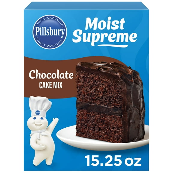 Pillsbury Moist Supreme Chocolate Cake Mix, 15.25 oz Box