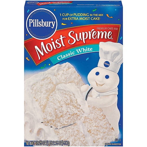 Pillsbury Moist Supreme Classic White Cake Mix, 18.25 oz