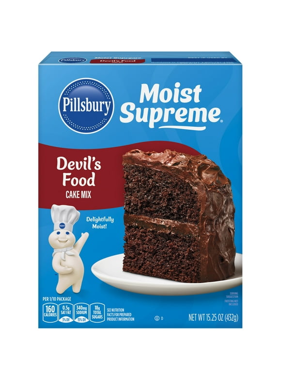 Pillsbury Moist Supreme Devil's Food Cake Mix, 15.25 Oz Box