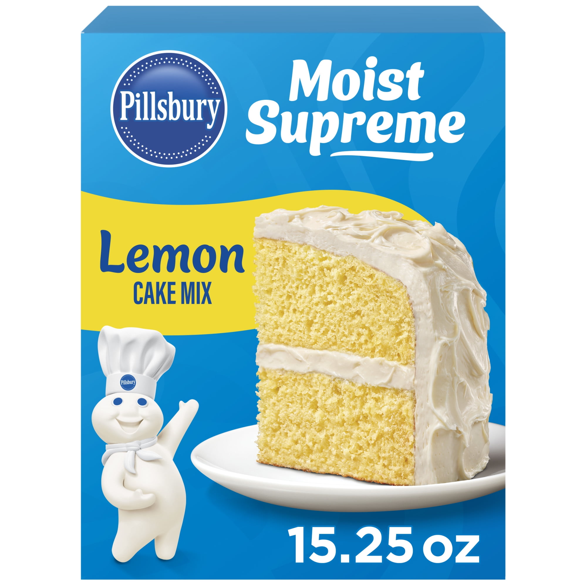 Pillsbury Moist Supreme Lemon Cake Mix, 15.25 Oz Box