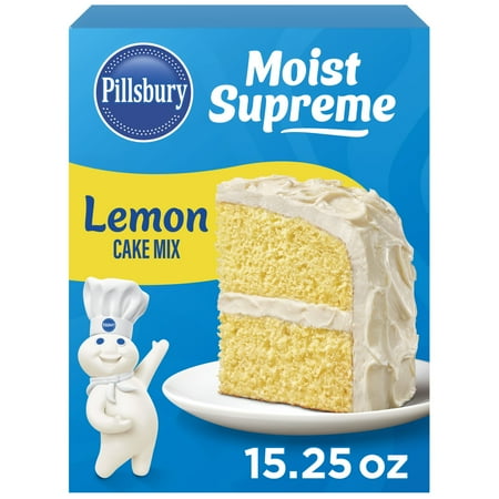 Pillsbury Moist Supreme Lemon Cake Mix, 15.25 oz Box