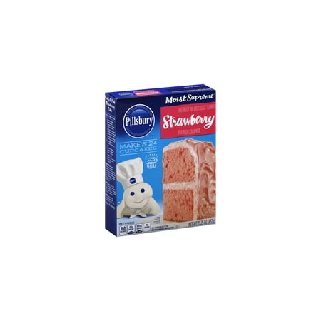 Pillsbury Moist Supreme Premium Strawberry Cake Mix, 15.25 oz Box (Pack of 8)