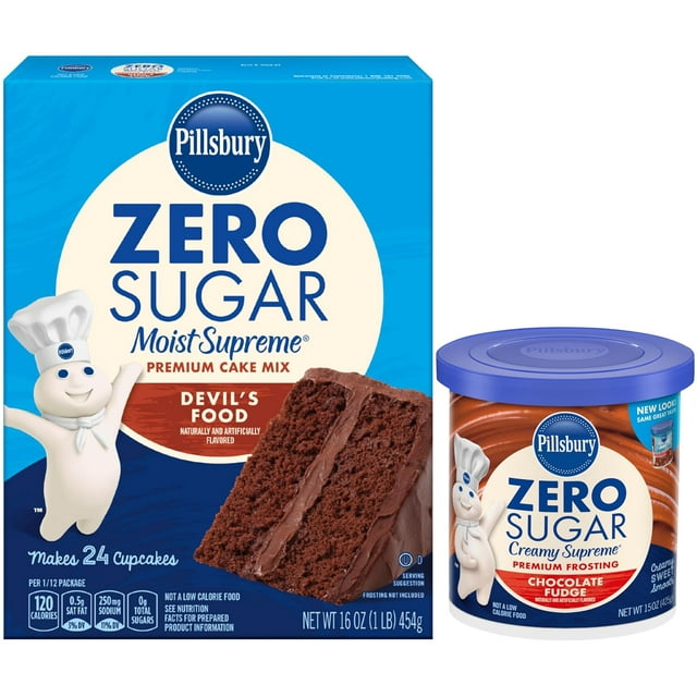 Pillsbury Moist Supreme Sugar Free Devil's Food Cake Mix, 16 Oz. And