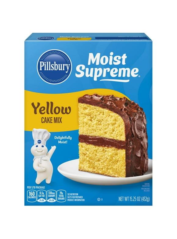 Pillsbury Moist Supreme Yellow Cake Mix, 15.25 oz Box