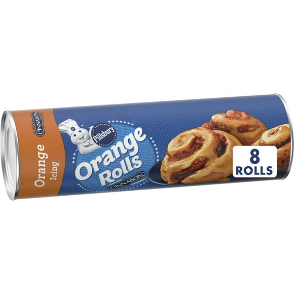 Pillsbury Orange Rolls with Cinnabon Cinnamon and Orange Icing, 8 Rolls, 13.9 oz