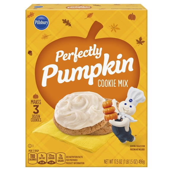 Pillsbury Perfectly Pumpkin Cookie Mix, 17.5 oz Box