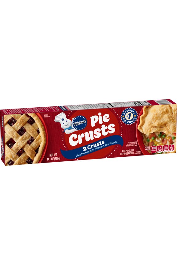 Premade Refrigerated Pie Crust, Two Pie Crusts, 14.1 oz