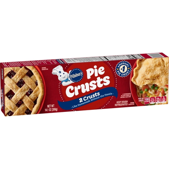 Pillsbury Premade Refrigerated Pie Crust, Two Pie Crusts, 14.1 oz