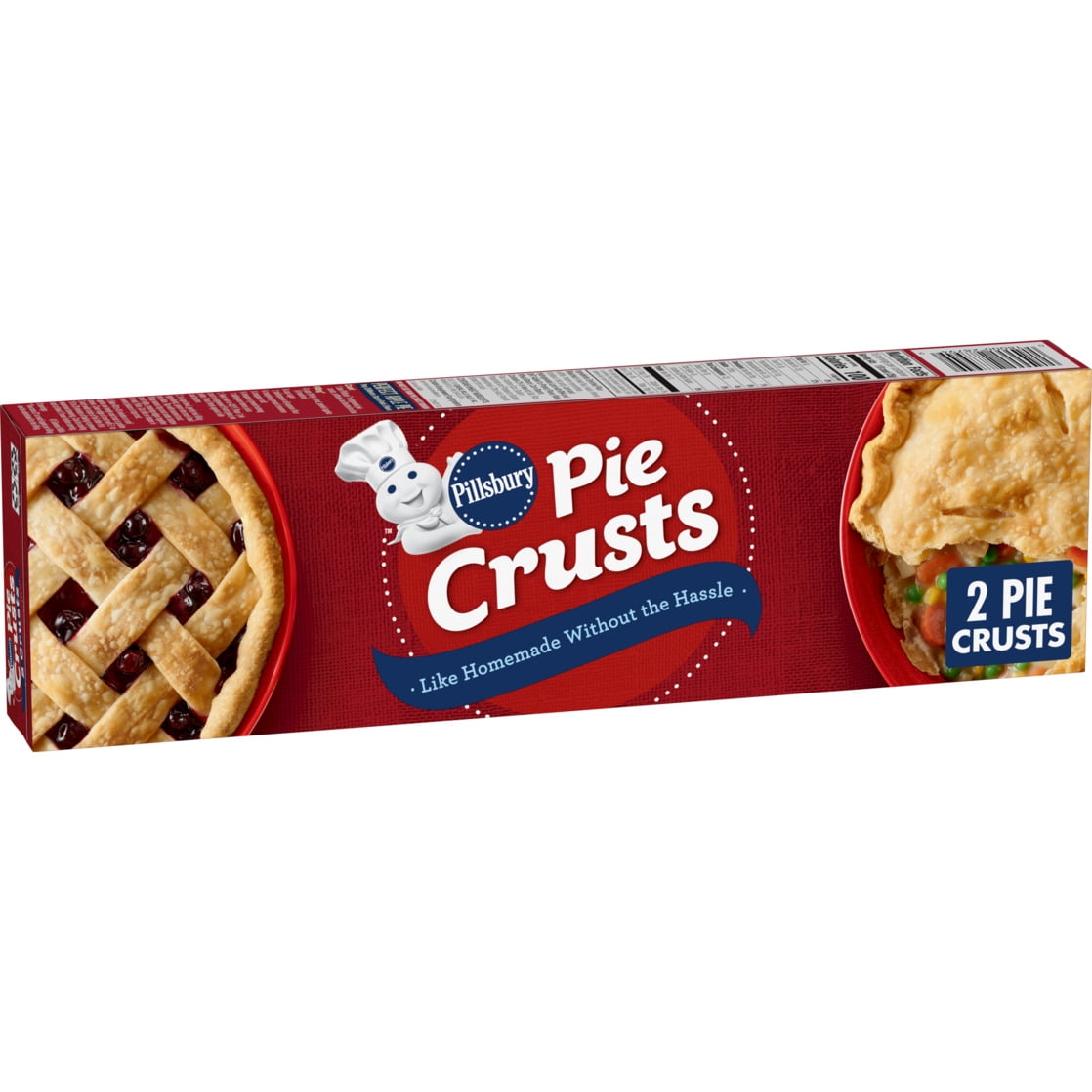 Pillsbury Premade Refrigerated Pie Crusts Two 14.1 oz Flaky Homemade Tarts