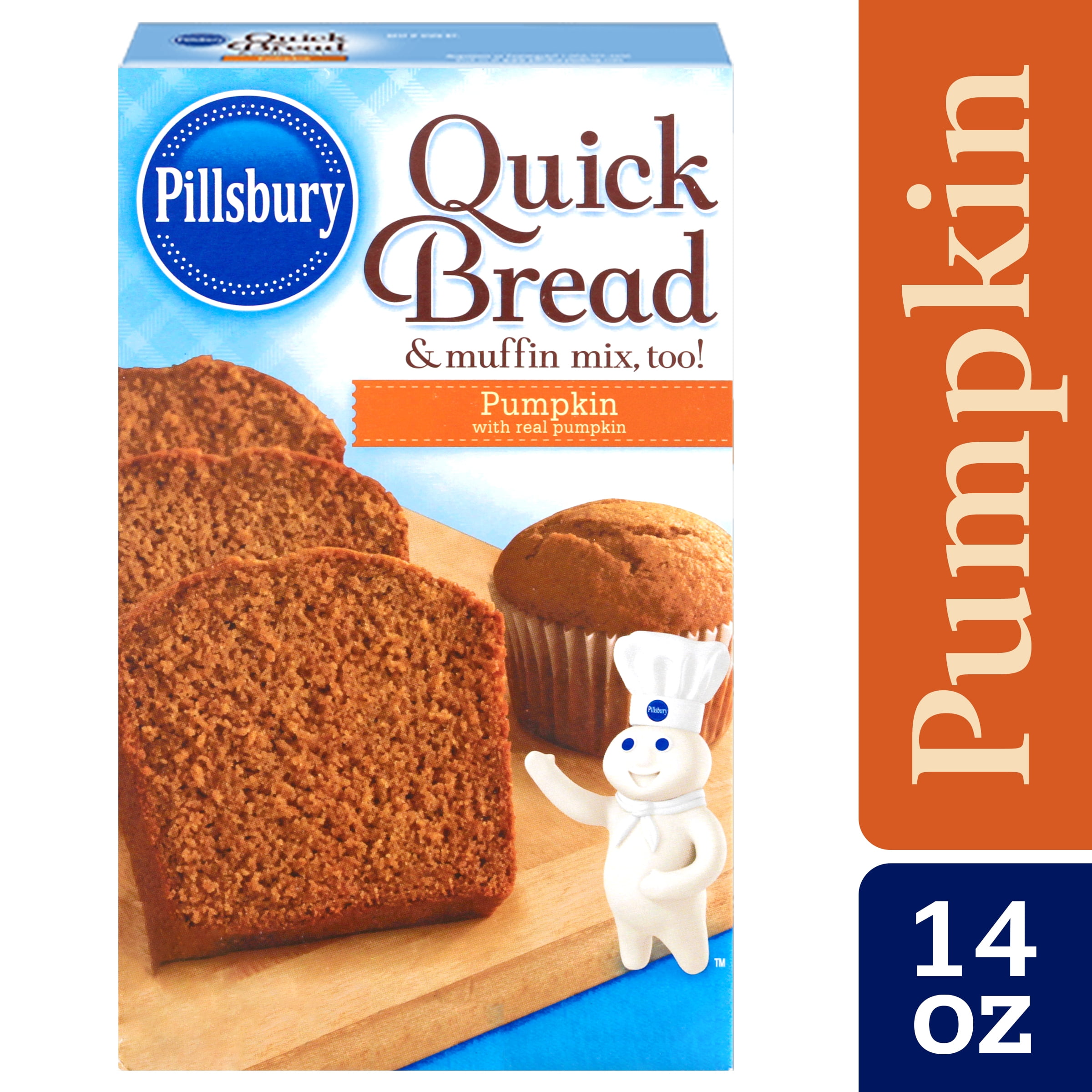 Pillsbury Pumpkin Quick Bread and Muffin Mix, 14 Oz Box - Walmart.com