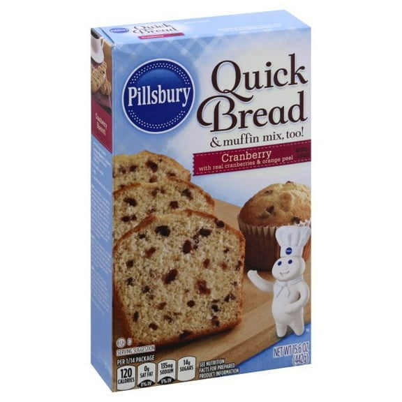 Pillsbury Quick Bread & Muffin Mix, Cranberry, 15.6 oz