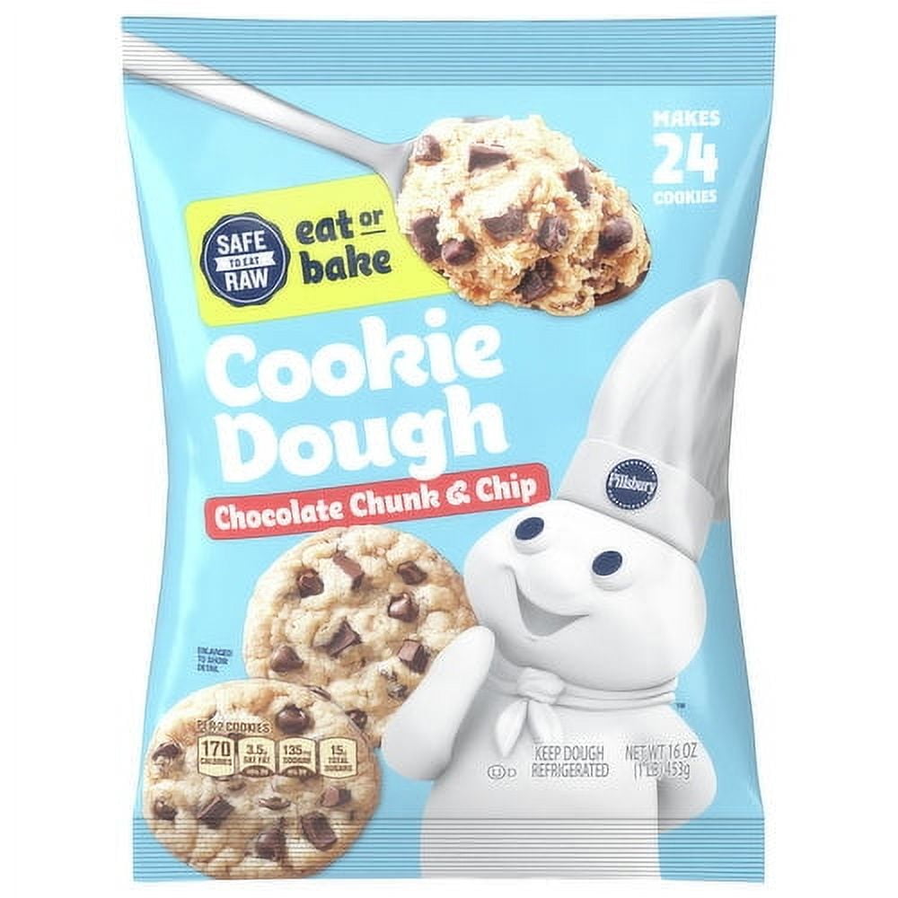 Pillsbury Ready To Bake Chocolate Chunk and Chip Cookie Dough 16 oz
