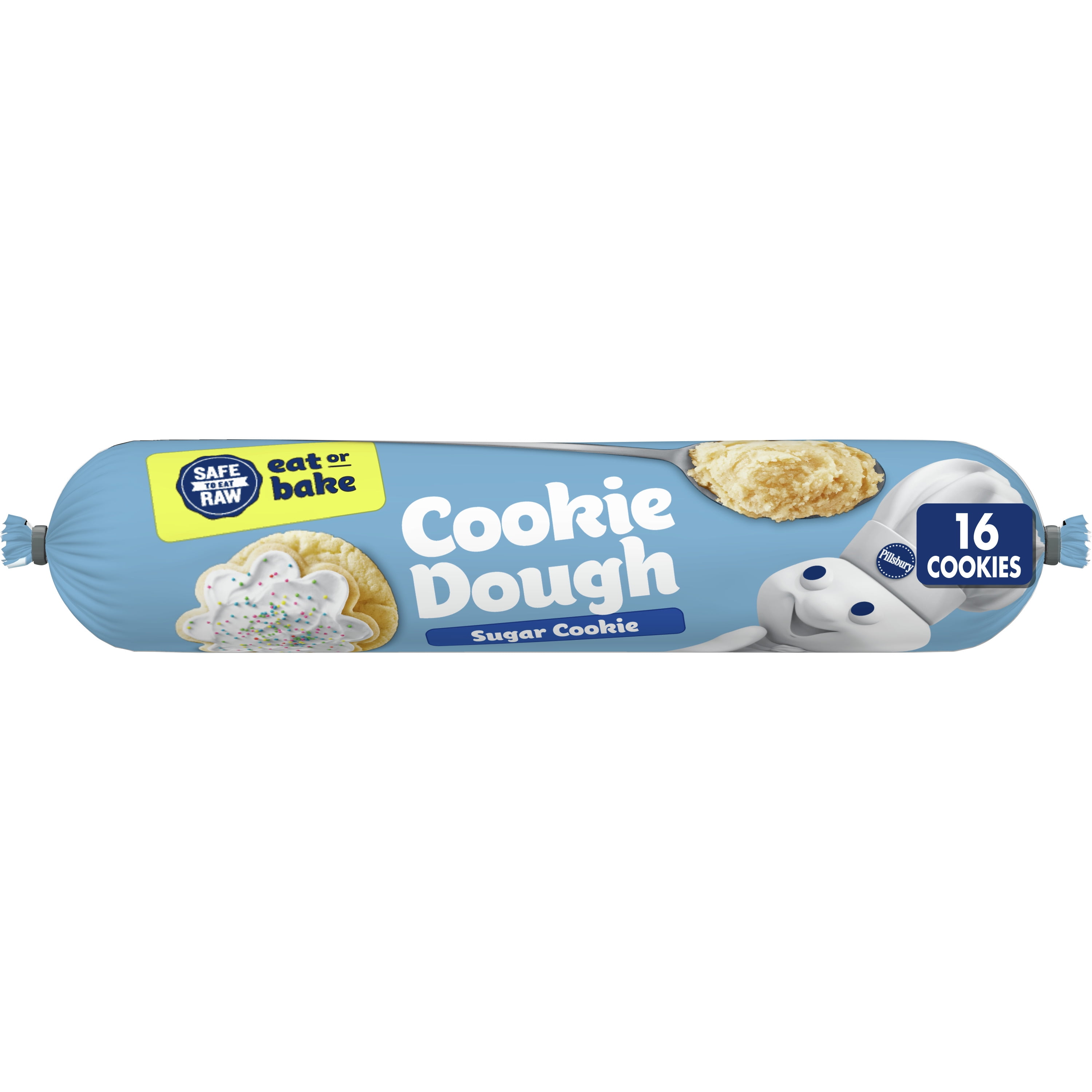 Pillsbury Pre-Cut Sugar Cookies, Ready To Bake, Refrigerated Slice-and