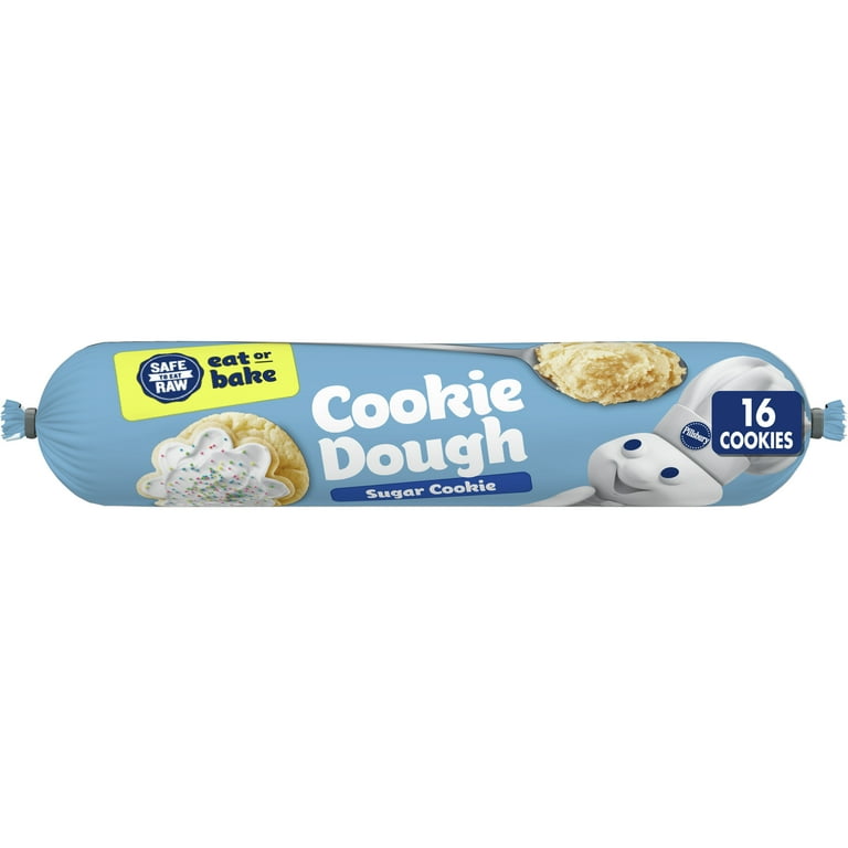 Pillsbury Ready To Bake Refrigerated Cookie Dough, Sugar Cookie, 16.5 oz 