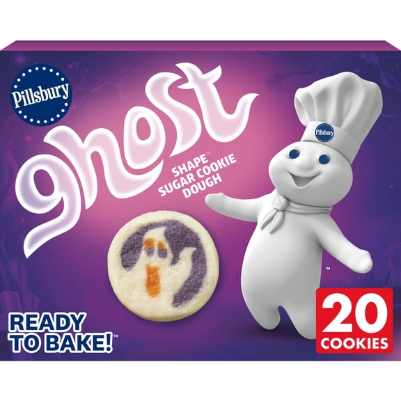 Pillsbury Ready to Bake Ghost Shape Sugar Cookie Dough, 9.1 oz