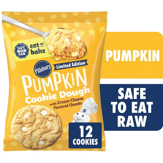 Pillsbury Limited Edition Pumpkin Cookie Dough with Cream Cheese Flavored Chunks, 14 oz